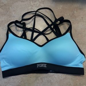 Vs pink ultimate cage front push up sports bra